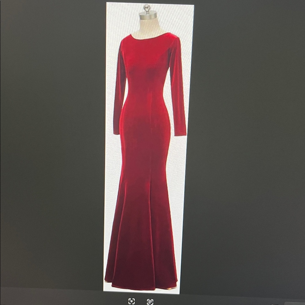 Brand new, never worn, length altered. Beautiful burgundy  velvet dress.